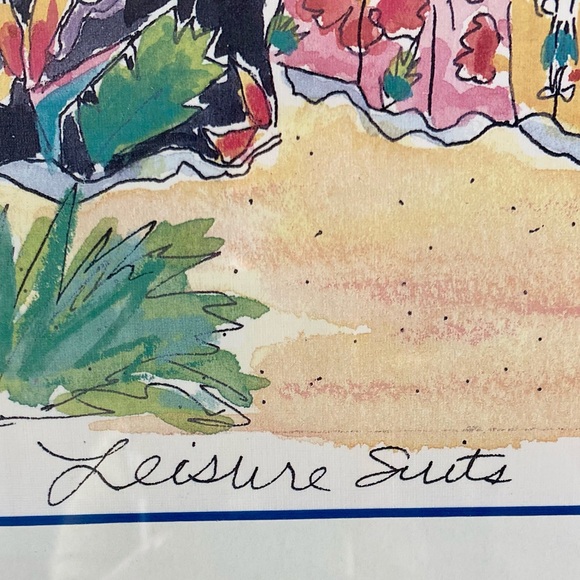 Signed Anne Ormsby “ Leisure Suits” Hawaiian Shirts with tropical background - Picture 5 of 10